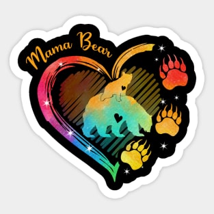 Mama Bear Color LGBT Sticker